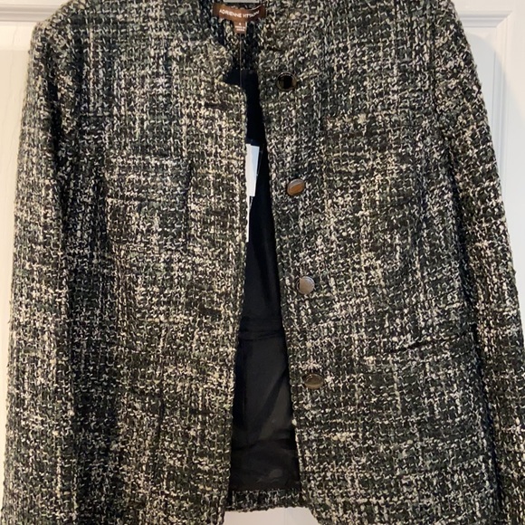 Adrienne Vittadini Grey Multi Jacket Size 4 - Picture 5 of 13